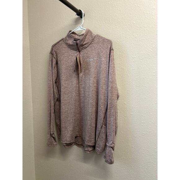 NWT Nike Running Dri-Fit Mauve 1/4 zip thumb hole Women’s XL MSRP $75 - Picture 3 of 13